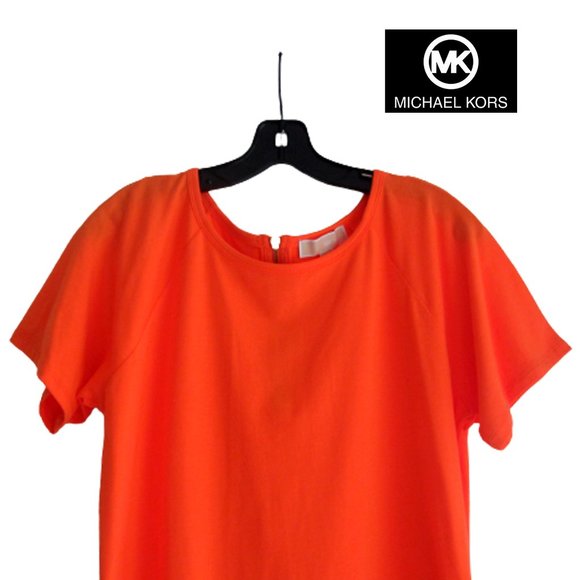 **SOLD**MICHAEL Michael Kors NWOT CLEMENTINE Stud MK Circle Shirt Dress L - Picture 2 of 12